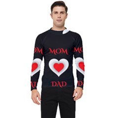 Mom And Dad, Father, Feeling, I Love You, Love Men s Long Sleeve Rash Guard by nateshop