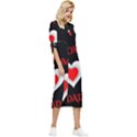 Mom And Dad, Father, Feeling, I Love You, Love Bow Sleeve Chiffon Midi Dress View3