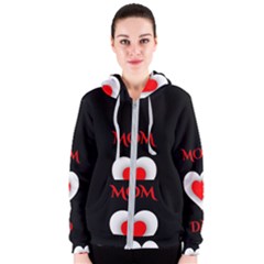 Mom And Dad, Father, Feeling, I Love You, Love Women s Zipper Hoodie