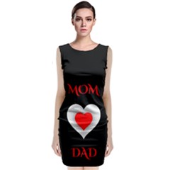 Mom And Dad, Father, Feeling, I Love You, Love Sleeveless Velvet Midi Dress by nateshop