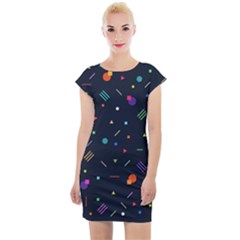 Abstract Minimalism Digital Art, Cap Sleeve Bodycon Dress by nateshop