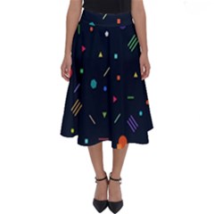 Abstract Minimalism Digital Art, Perfect Length Midi Skirt by nateshop