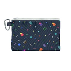 Abstract Minimalism Digital Art, Canvas Cosmetic Bag (medium)