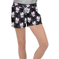 Hello Kitty, Pattern, Supreme Women s Velour Lounge Shorts by nateshop