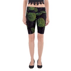 Berry,note, Green, Raspberries Yoga Cropped Leggings by nateshop