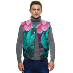 Eaves, Mate, Pink, Purple, Stock Wall Men s Button Up Puffer Vest	 by nateshop