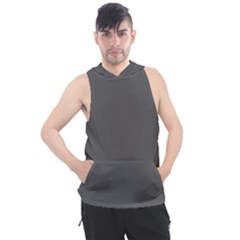 Gray, Color, Background, Monochrome, Minimalism Men s Sleeveless Hoodie by nateshop