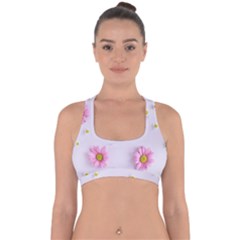 Springpurple Flower On A Purple Background Cross Back Hipster Bikini Top  by nateshop