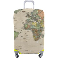 Vintage World Map Aesthetic Luggage Cover (large) by Cemarart