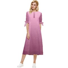 Background-27 Bow Sleeve Chiffon Midi Dress by nateshop