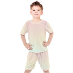 Pastel , Purple, Pink, Blue, Light, Mix Kids  T-shirt And Shorts Set