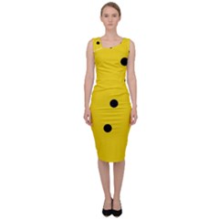Punch Hole, Black Hole Sleeveless Pencil Dress