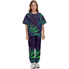 Tree Leaves Kids  T-shirt And Pants Sports Set by nateshop