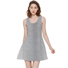 Aluminum Textures, Horizontal Metal Texture, Gray Metal Plate Inside Out Reversible Sleeveless Dress