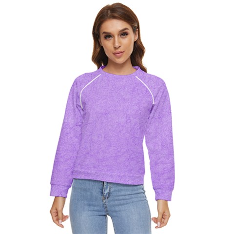 Purple Paper Texture, Paper Background Women s Long Sleeve Raglan T-shirt by nateshop