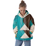 Retro Colored Abstraction Background, Creative Retro Kids  Oversized Hoodie