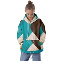 Retro Colored Abstraction Background, Creative Retro Kids  Oversized Hoodie by nateshop