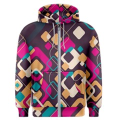 Colorful Abstract Background, Geometric Background Men s Zipper Hoodie