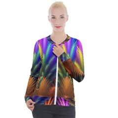 Abstract Colors - , Abstract Colors Casual Zip Up Jacket by nateshop