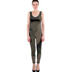 Camo, Abstract, Beige, Black, Brown Military, Mixed, Olive One Piece Catsuit by nateshop