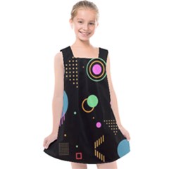 Colartive, Aesthetic, Amoled, Black, Colorful, Desenho Kids  Cross Back Dress by nateshop