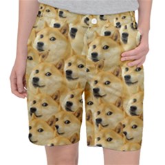 Doge, Memes, Pattern Women s Pocket Shorts