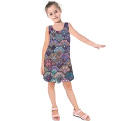 Texture, Pattern, Abstract Kids  Sleeveless Dress by nateshop