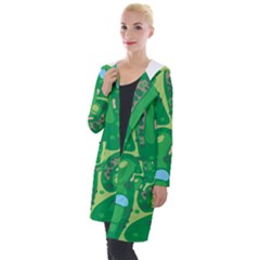 Golf Course Par Golf Course Green Hooded Pocket Cardigan by Grandong