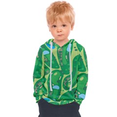 Golf Course Par Golf Course Green Kids  Overhead Hoodie by Grandong