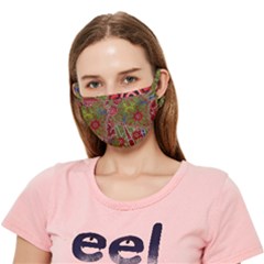 Authentic Aboriginal Art - Connections Crease Cloth Face Mask (adult) by hogartharts