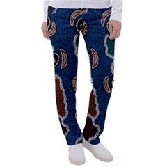 Authentic Aboriginal Art - Riverside Dreaming Women s Casual Pants by hogartharts