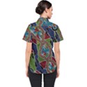 Authentic Aboriginal Art - Walking the Land Women s Short Sleeve Shirt View2