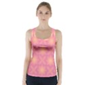 Fuzzy Peach Aurora Pink Stars Racer Back Sports Top View1