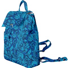 Blue Floral Pattern Texture, Floral Ornaments Texture Buckle Everyday Backpack by nateshop