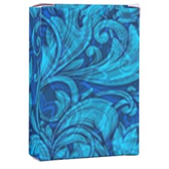Blue Floral Pattern Texture, Floral Ornaments Texture Playing Cards Single Design (rectangle) With Custom Box