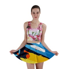 Colorful Paint Strokes Mini Skirt by nateshop