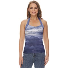 Majestic Clouds Landscape Basic Halter Top by dflcprintsclothing