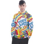 Colorful City Life Horizontal Seamless Pattern Urban City Men s Pullover Hoodie