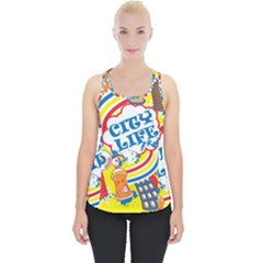 Colorful City Life Horizontal Seamless Pattern Urban City Piece Up Tank Top