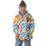 Colorful City Life Horizontal Seamless Pattern Urban City Kids  Oversized Hoodie