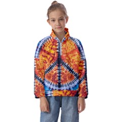 Tie Dye Peace Sign Kids  Half Zip Hoodie by Cemarart