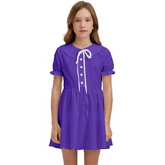 Ultra Violet Purple Kids  Sweet Collar Dress by bruzer