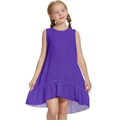 Ultra Violet Purple Kids  Frill Swing Dress by Patternsandcolors