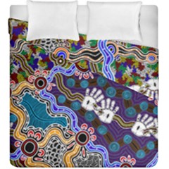 Authentic Aboriginal Art - Discovering Your Dreams Duvet Cover Double Side (king Size) by hogartharts