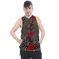 Authentic Aboriginal Art - Gathering 2 Men s Sleeveless Hoodie by hogartharts