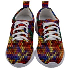Zig Zag Pattern Geometric Design Kids Athletic Shoes by Ndabl3x