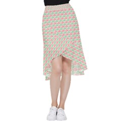 Mosaic Hexagon Honeycomb Frill Hi Low Chiffon Skirt by Ndabl3x