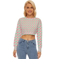Background Pattern Leaves Texture Lightweight Long Sleeve Sweatshirt by Ndabl3x