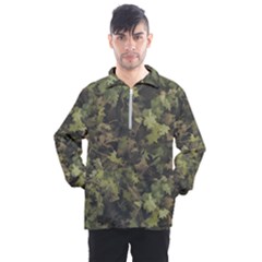 Flowers Pattern Flora Men s Half Zip Pullover by Ndabl3x