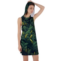 Banana Leaves Racer Back Hoodie Dress